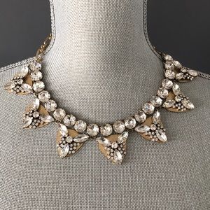 J.Crew Statement Crystal and Gold Necklace